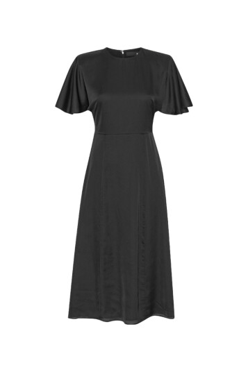 Rotate Chiffon Midi Dress Kjole Sort 42