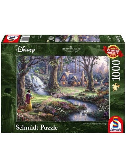 Schmidt Puzzle - Thomas Kinkade: Disney Snow Hvit 1000 Schmidt Puzzle - Thomas Kinkade: Disney Snow Hvit 1000