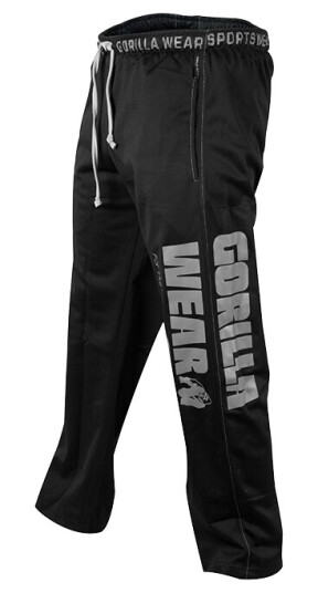 Logo Mesh Pants, Black Small/Medium