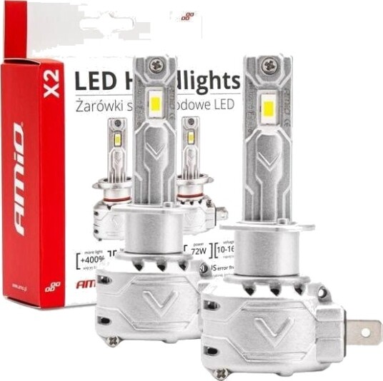 Led Bilpærer X2 Series H1 6500K Canbus Amio-02970