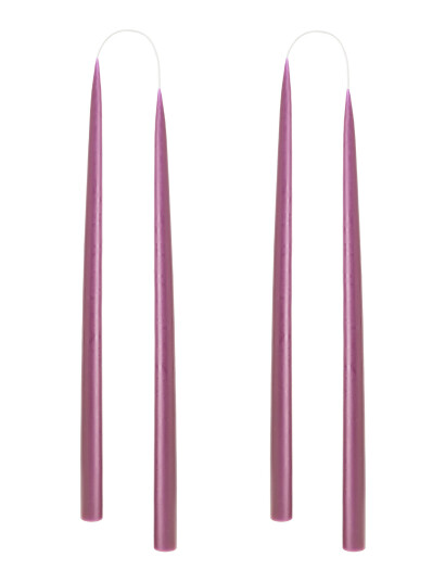 Kunstindustrien Hand Dipped Candles, 4 Pack - Purple - ONE SIZE