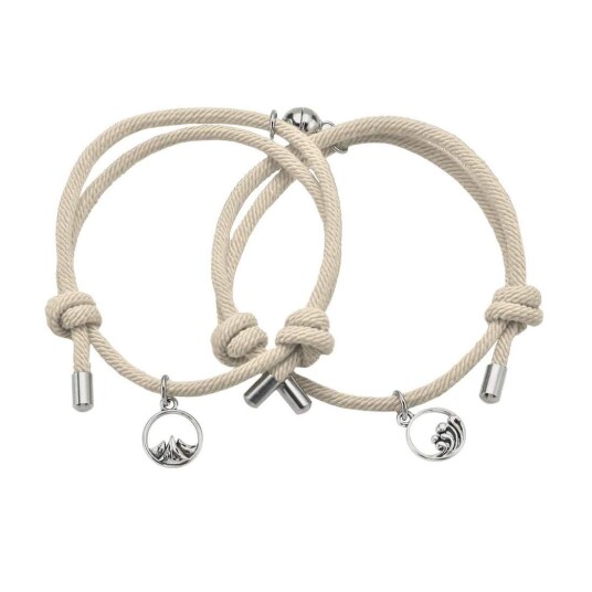 Pararmbånd med Magnet - Beige Pararmbånd med Magnet - Beige