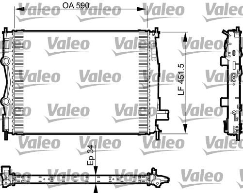 Radiator VALEO 735380 Radiator VALEO 735380