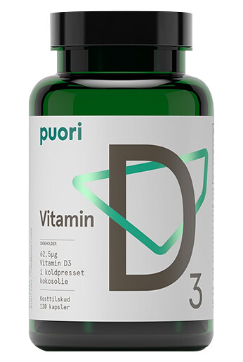D3 Vitamin D, 120 kapsler