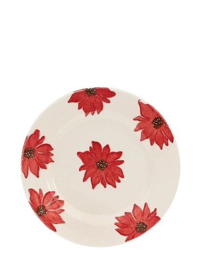 Anna + Nina Fiorita Breakfast Plate - Red - Ø 22.5 CM