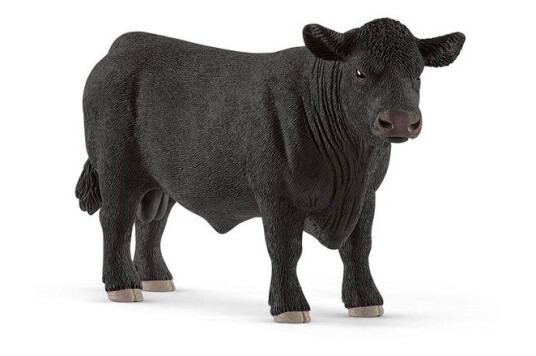 Schleich Black Angus Okse Figur med 48 Deler - Figursett for 3+ År