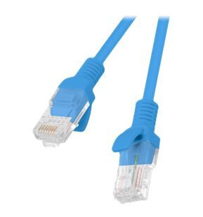 Lanberg - Koblingskabel - Rj-45 (Hann) Til Rj-45 (Hann) - 50 Cm - Utp - Cat 6 - Uten Hindringer Formstøpt - Blå Ral 5012