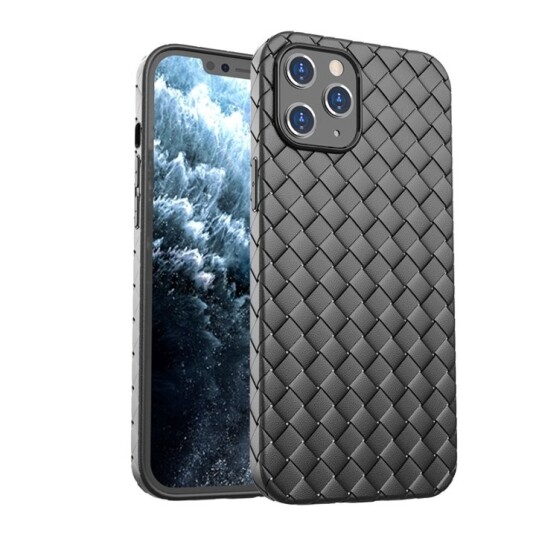 Vevd deksel i TPU for iPhone 13, Svart