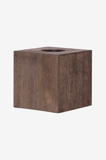 Star Trading   Lampefatning E27 Kub 10 cm Brun