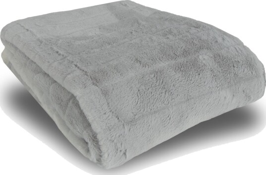 Nordstrand Home Pledd 135x190 cm Grå teppe Fake fur Ekstra myk