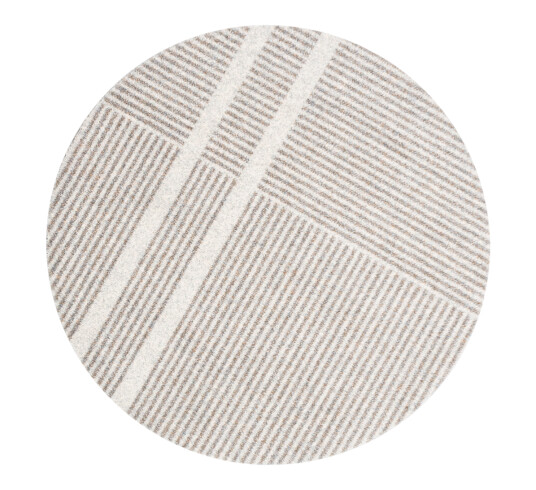 Heymat Løype Breezy Beige dørmatte Ø100 cm