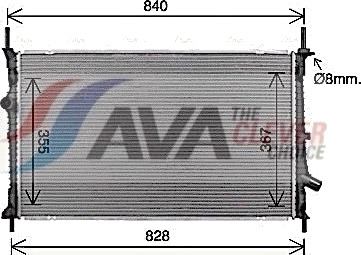AVA COOLING SYSTEMS FD2679 Radiator motorkjøling AVA COOLING SYSTEMS FD2679 Radiator motorkjøling
