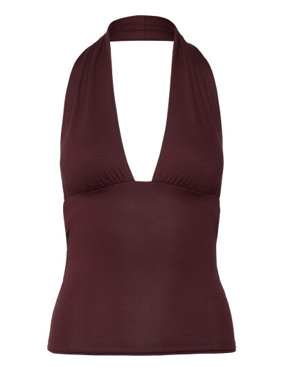 Weekday Deep Halterneck Top Burgundy XL Weekday Deep Halterneck Top Burgundy XL