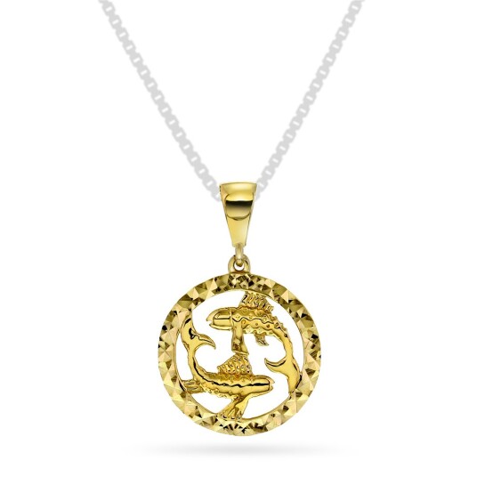 Pan Jewelry, Anheng i 585 gult gull horoskop Fiskene Pan Jewelry, Anheng i 585 gult gull horoskop Fiskene