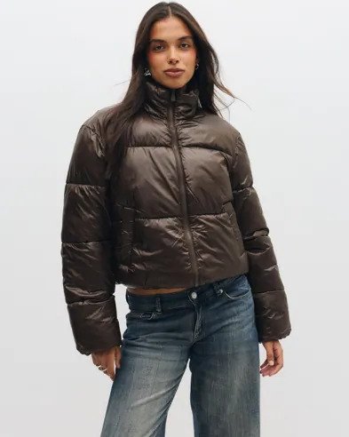 Pieces Brun Pcamilia Short Puffer Jacket Pwp Pieces Brun Pcamilia Short Puffer Jacket Pwp