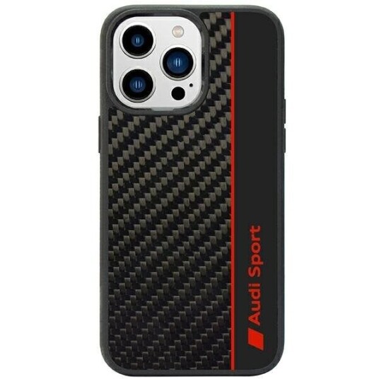 Defaultbrand Audi Carbon Fiber Iphone 14 Pro 6.1" Black/Black Hardcase Aus-Tpupcip14p-R8/D1-Bk