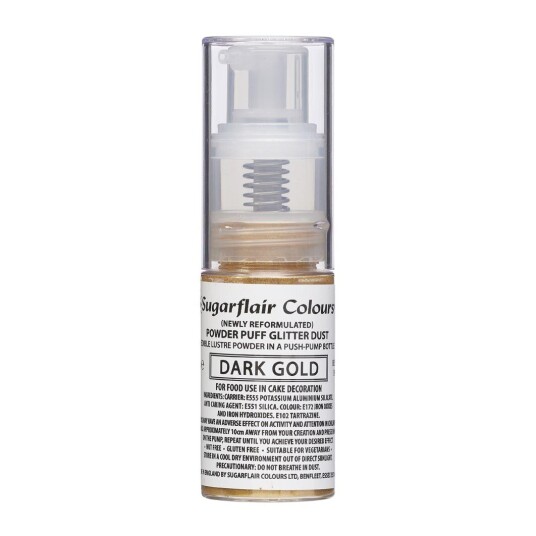 Sugarflair Spiselig Glitterspray Dark Gold 10g 