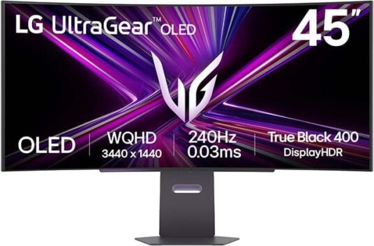 LG UltraGear 45GX900 45" buet gamingskjerm OLED 3440x1440 240Hz