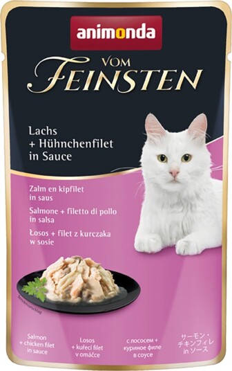 Animonda Vom Feinsten Våtfôr Adult I Saus Laks + I Saus Kyllingfilet 18 X 50 G