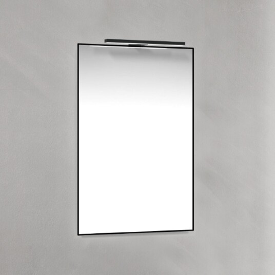 Macro Design Rammespeil T belysning LED Svart / 45cm