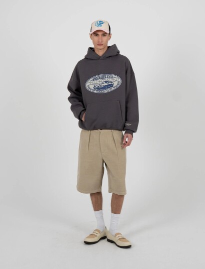 Prohibited Racecore Hoodie Slate Blue   Grey   XL