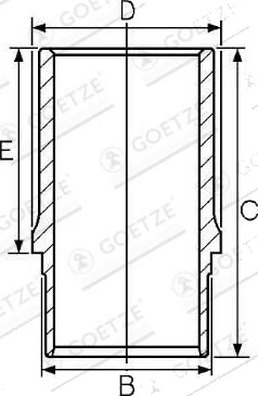 Sylinderhylse GOETZE ENGINE 14 633860 00