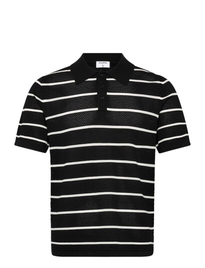 Filippa K Striped Mesh Polo Multi/patterned L
