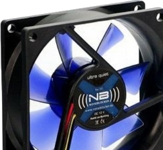 Noiseblocker Blacksilentfan X1 80mm Vifte 10dB Svart