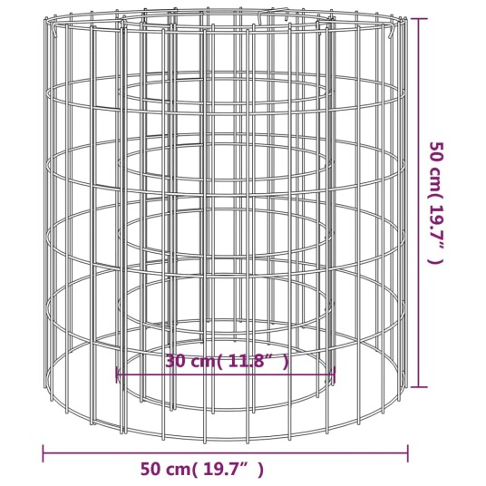 vidaXL Gabion bålstativ Ø 50 cm galvanisert jern vidaXL Gabion bålstativ Ø 50 cm galvanisert jern