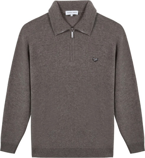 Maison Labiche Delepine Patch Coeur Brown XL