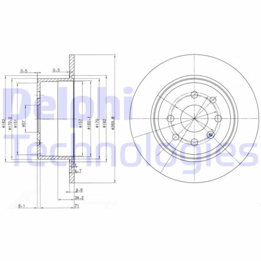 Bremseskive DELPHI BG2637