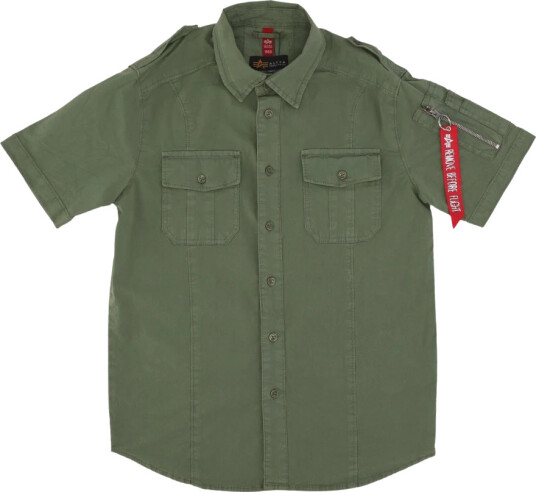 Alpha Industries Herre Skjorter Grønn M,