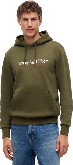 Tommy Hilfiger Rwb Graphic Reg Fleece Hoodie Khaki green XXL