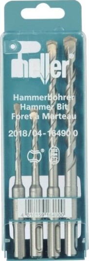 Hellermanntyton Heller Bionic 16490 Hardmetall Hammerbor-Sett 4 Deler 5/6/8/10 Mm Sds-Plus