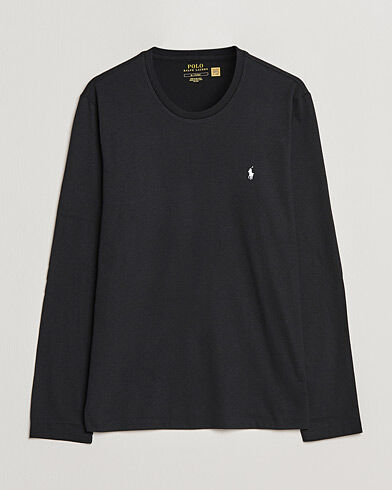 Polo Ralph Lauren Liquid Cotton Long Sleeve Crew Neck Tee Black Polo Ralph Lauren Liquid Cotton Long Sleeve Crew Neck Tee Black