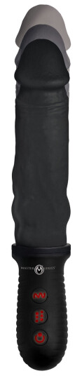 Master Series 8X Auto Pounder Thrusting Dildo     - Svart