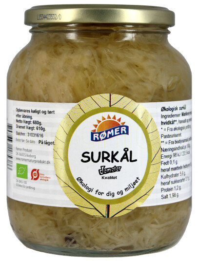 Rømer Surkål Økologisk 680g Rømer Surkål Økologisk 680g