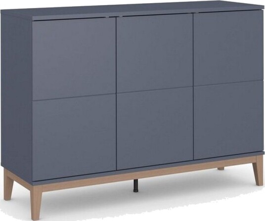 Skjenk Pelle 120x41x85 cm, Grå/Wotan Eik - 120x41x85 cm, Grå/Wotan Eik
