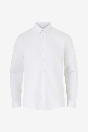 Lindbergh - Skjorte Oxford Superflex Shirt L/S - Hvit
