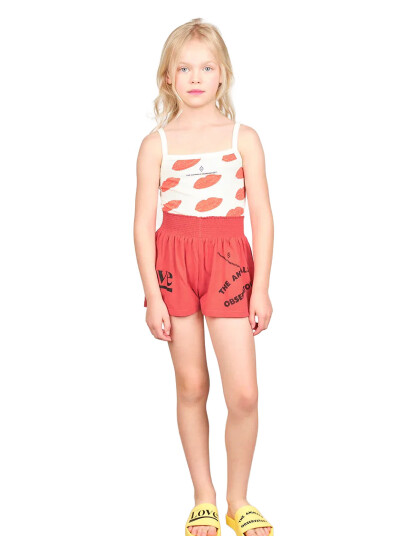 THE ANIMALS OBSERVATORY Ostrich Kid Shorts Red - Red - 12 Y
