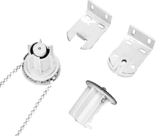 Reparasjonssett for rullegardiner komplett med 25 mm rullegardinmekanisme gardinkjede og metallbrakett metallkjerneclutch lang levetid kraftig U
