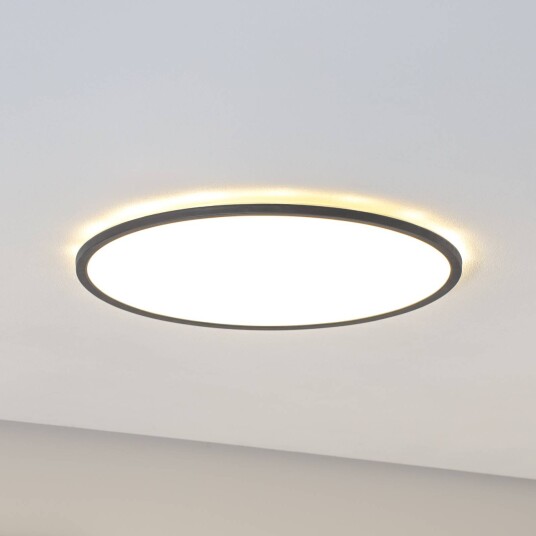 TK Lighting Aqua LED panel Ø 50 cm svart metall/plast CCT dimbar