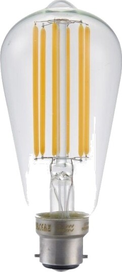 Spl B22d 6,5W dimbar LED pære ST58 Rustika filament klart glass 2700K Dimbar : Dimbar Kulør : Varm Spl B22d 6,5W dimbar LED pære ST58 Rustika filament klart glass 2700K Dimbar : Dimbar Kulør : Varm