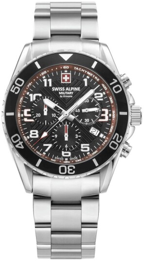 Swiss Alpine Military Herreklokke 7029.9136 Raptor Sort/Stål Ø42 mm