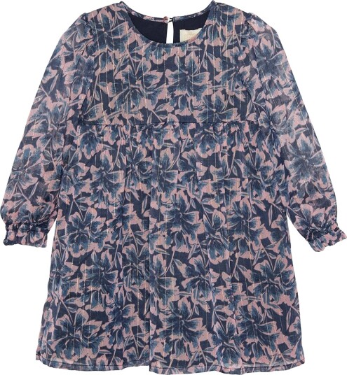 Creamie Kjole BIG Flower Indigo Blue Creamie 1½ år 86 Kjole Blå
