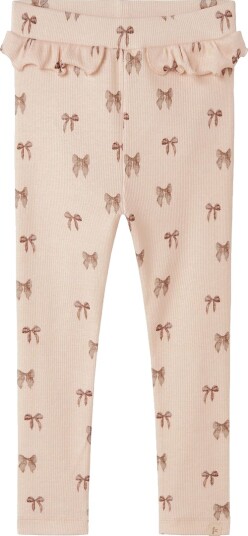 Lil' Atelier Nmfgavo leggings til småbarn Silver Peony/Bow