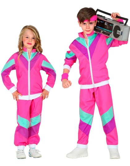Pink 80Er Joggingdragt Kostume Pink 80Er Joggingdragt Kostume
