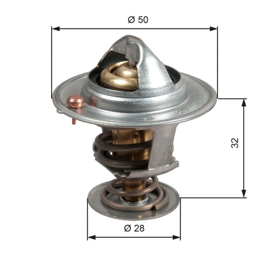 Termostat GATES TH50588G1 Termostat GATES TH50588G1