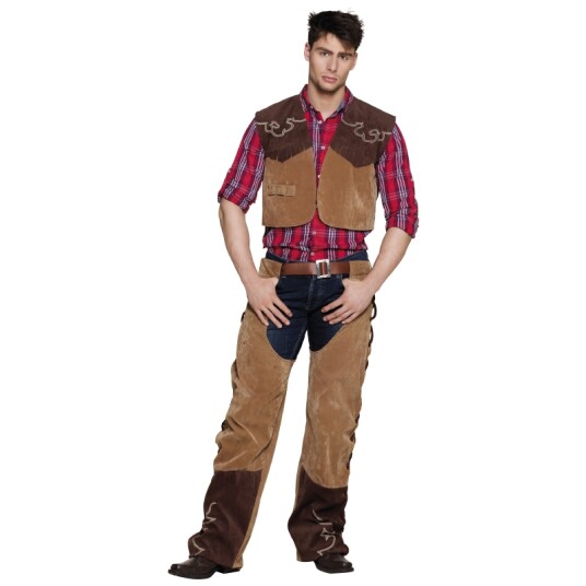 Cowboy Sjarmøren Herrekostyme Strl M/L