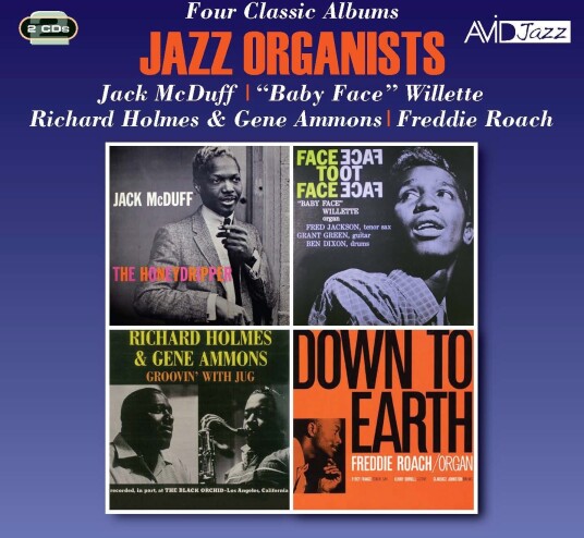 Jack McDuff, Richard Holmes & Gene Ammons, Freddie Roach, Baby Face Willette Jazz Organists Four Classic Albums CD